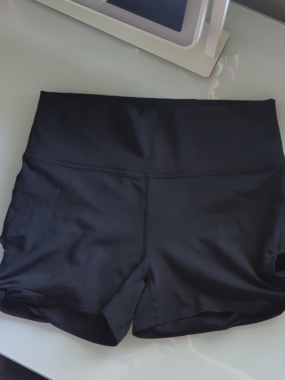 Fabletics Black High-Rise Bike Shorts